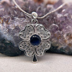 Sterling Silver Flower Pendant 925 Sterling Silver Necklace Gift For Her Flower Necklace