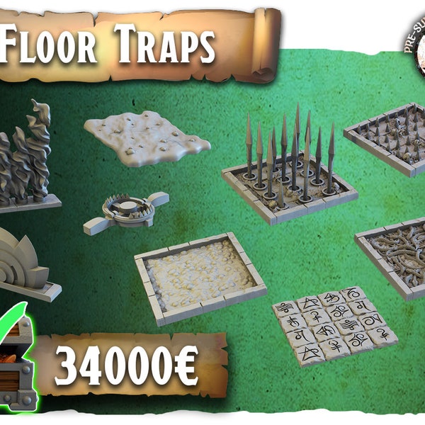 Floor Traps – Dungeon of Despair - Tabletop model – Dungeons & Dragons - Crippled God Foundry – Resin and PLA options