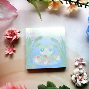 frog sticky notes, frog, memo pad, stationery, notepad, kawaii, cute stationery,