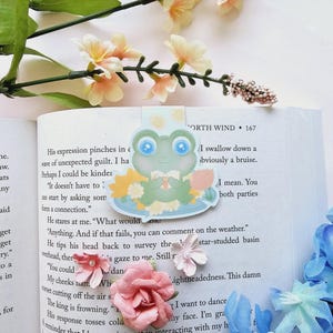 Cute Kawaii Frogs Bookmark for frog lover cottage core stocking stuffer gifts magnetic bookmark