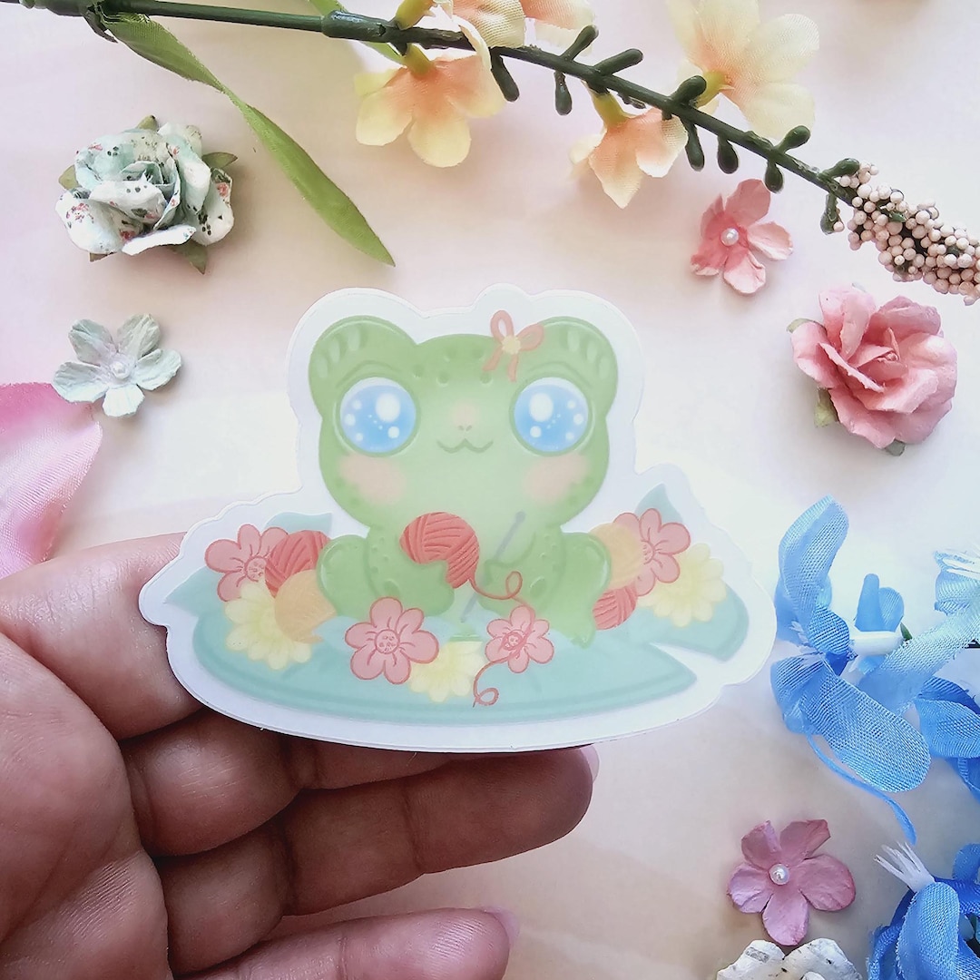 Kawaii Frog Sticker Pack, Laptop Decals, Waterproof Vinyl - Etsy