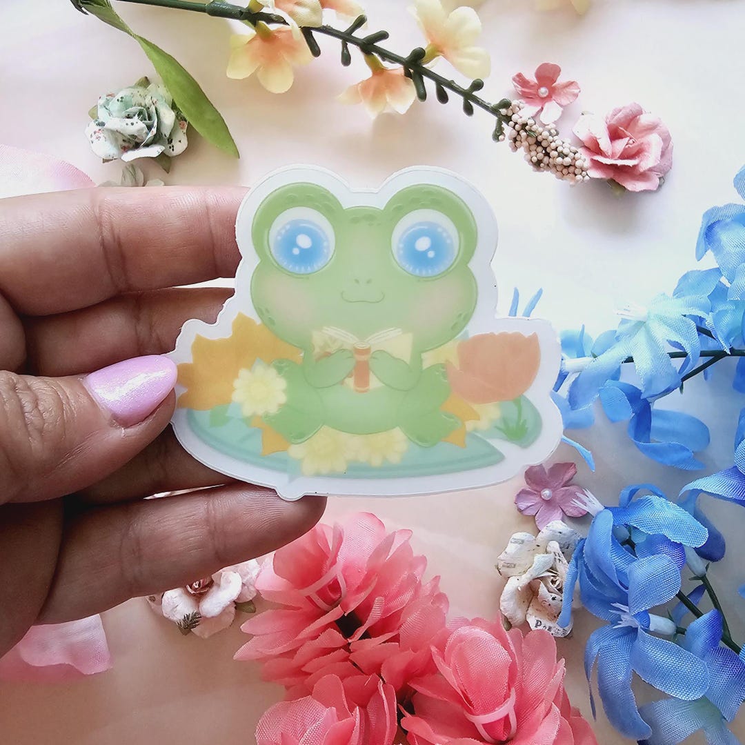 Kawaii Frog Sticker Pack, Matte Vinyl Laptop Decals - Etsy