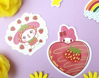 My Melody Waterproof Sticker: Kawaii Laptop Decal, Journal Decor