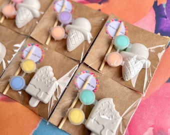 Ice cream party bag favours, children’s party bags, paint your own, kids party bag fillers, wedding favours for kids