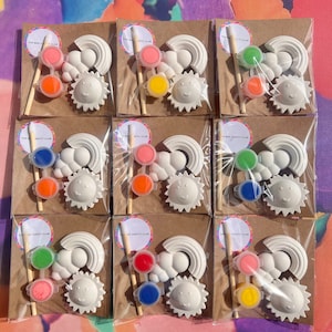 Rainbow party bag favours, children’s party bags, paint your own, kids party bag fillers, wedding favours for kids