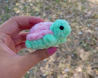 Crochet Pocket Turtle | Mini Plushie | Handmade