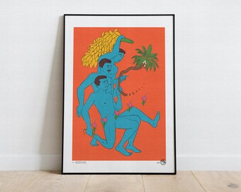 Child hA – Limited Edition Mughal-Inspired Surreal Giclée Print |  Bananas and Palm Tree  Art