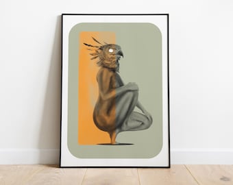 Hakkii Asana | Yoga Wall Art | Fine Art Poster
