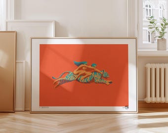 AhHa Adventure – Limited Edition Surreal Giclée Print | Tiger Illustration