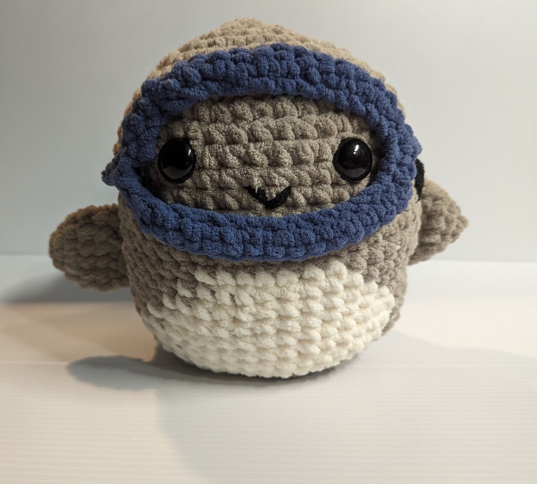 Squishmallow Shark Crochet Plushie Shark With Goggles Etsy