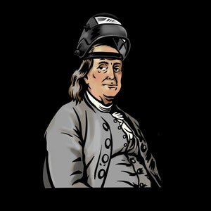 Benjamin Franklin welding sticker