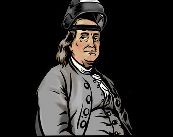 Benjamin Franklin welding sticker