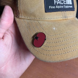 Maroon Enamel Welding Hood Pin