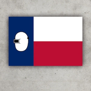 Texas Welding Flag Sticker