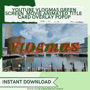 Animated Vlogmas Movie Intro: Red Magazine Letters Green Screen (Digital Download)
