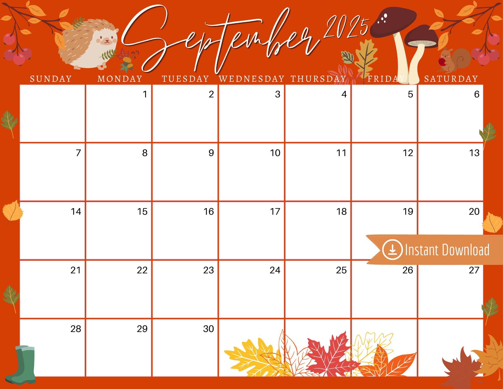 september-2025-digital-calendar-orange-harvest-leaves-planner-editable-fillable-printable-calendar-for-planning-pdf-png-and-jpg-download-etsy