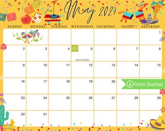 May 2027 Fiesta Planner: Editable Printable Calendar (PDF, PNG, JPG Download)