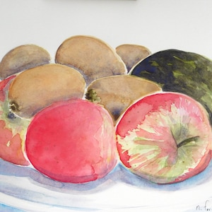 Fruit Still Life - Original Artwork - Watercolor Painting - 7 x 10 inches