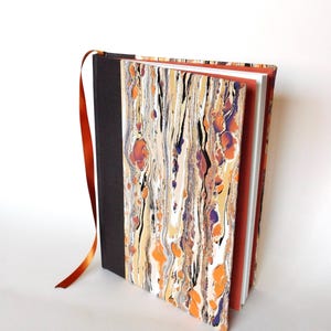 Handmade notebooks/sketchbook - Blank - Marbled paper covers - Bookbinding - Bespoke  - One-of-a-kind book - Medium size