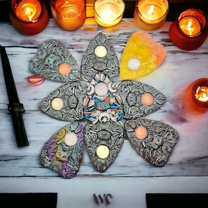 Misfit Resin Planchettes: Unique Handcrafted Ouija Board Additions - Spooky Decor for Brave Souls - Oops Pieces