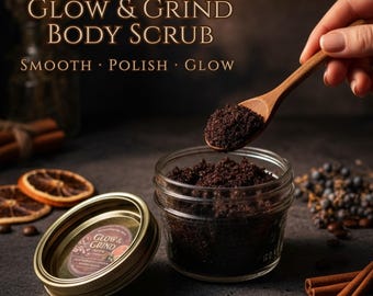 Glow & Grind Coffee Citrus Body Scrub | Exfoliating Smoothing Polish