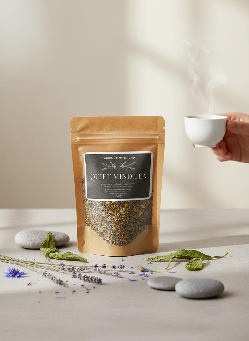 Quiet Mind Herbal Tea | Calming Chamomile, Lemon Balm Blend - Etsy