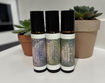 Botanical Serenity Anxiety Relief Roller Oils – Calming Aromatherapy Blends – Natural Stress Relief