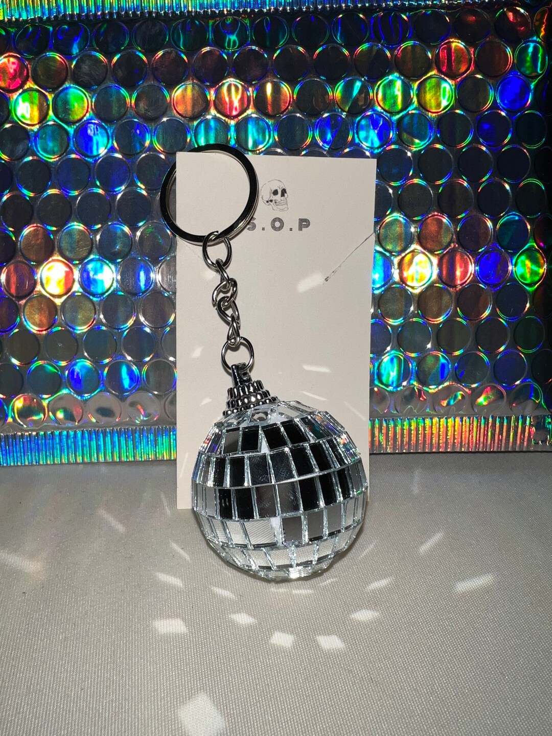 Disco Ball Keychain Etsy