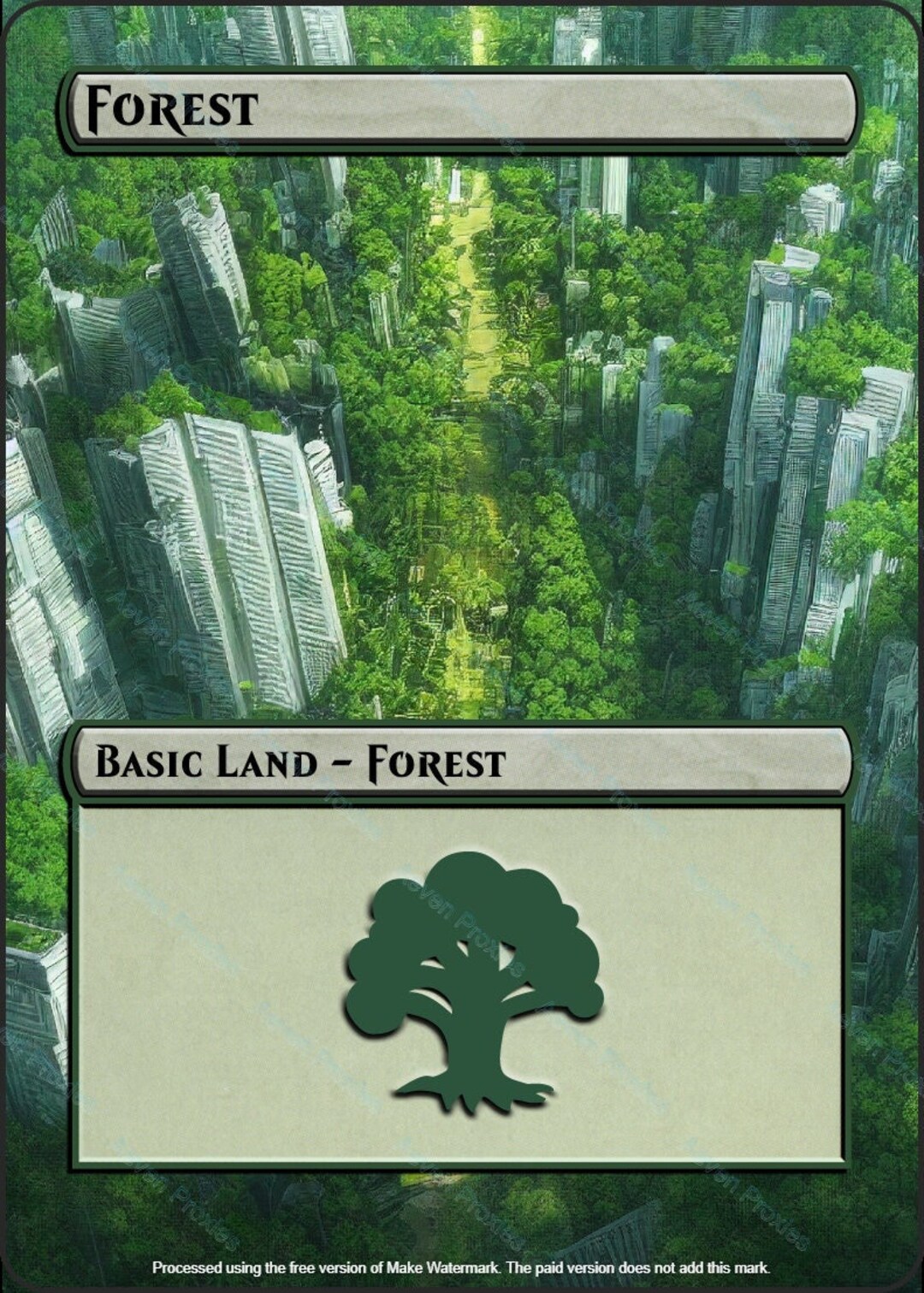 Magic the Gathering Basic Land Proxies Cyberpunk Full Art Full Set