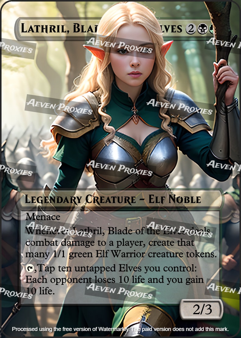MTG Proxy lathril, Blade of the Elves High Quality Magic the Gathering  Proxies digital Download - Etsy