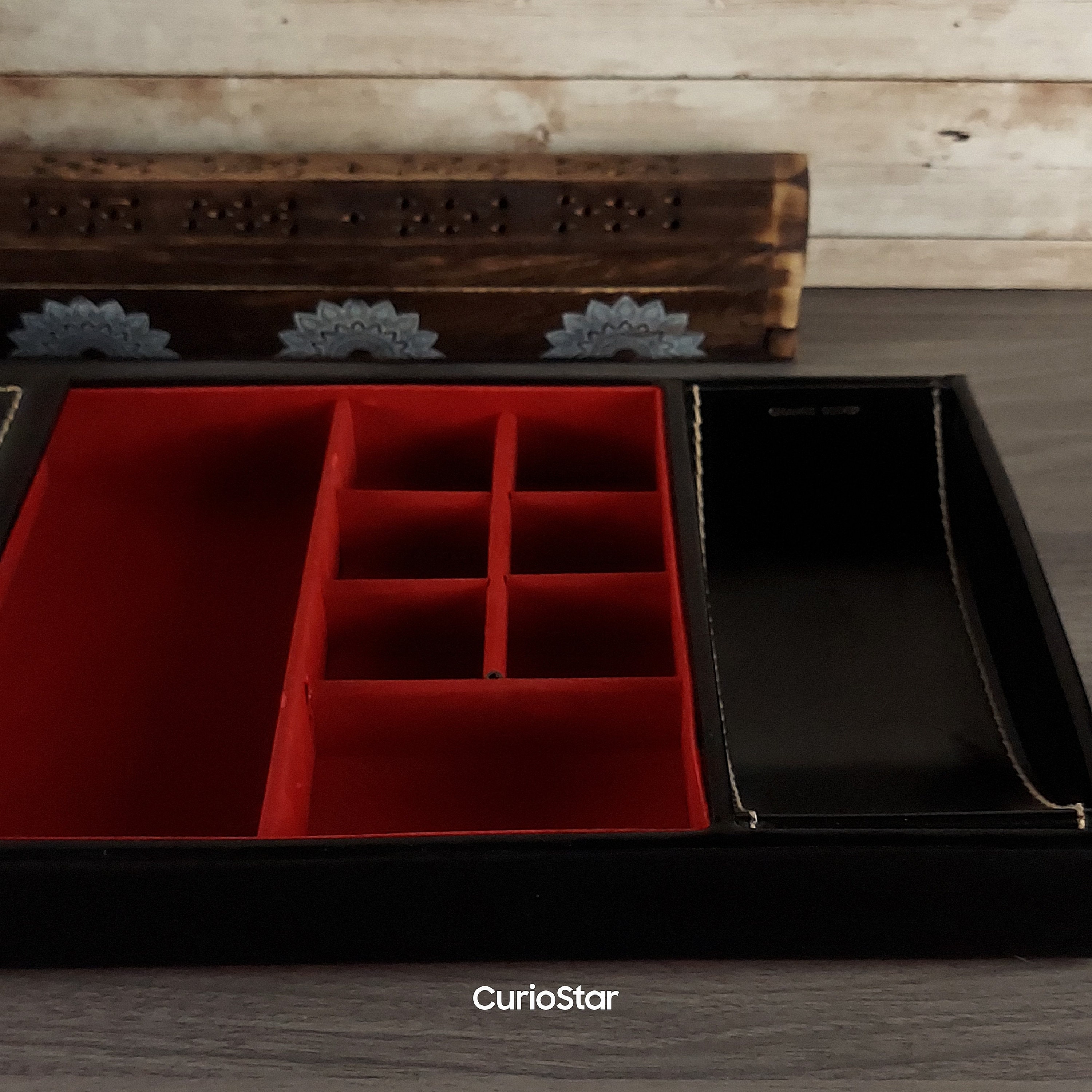 Men's Jewelry Box Valet With Change Scoop and Lid Etsy