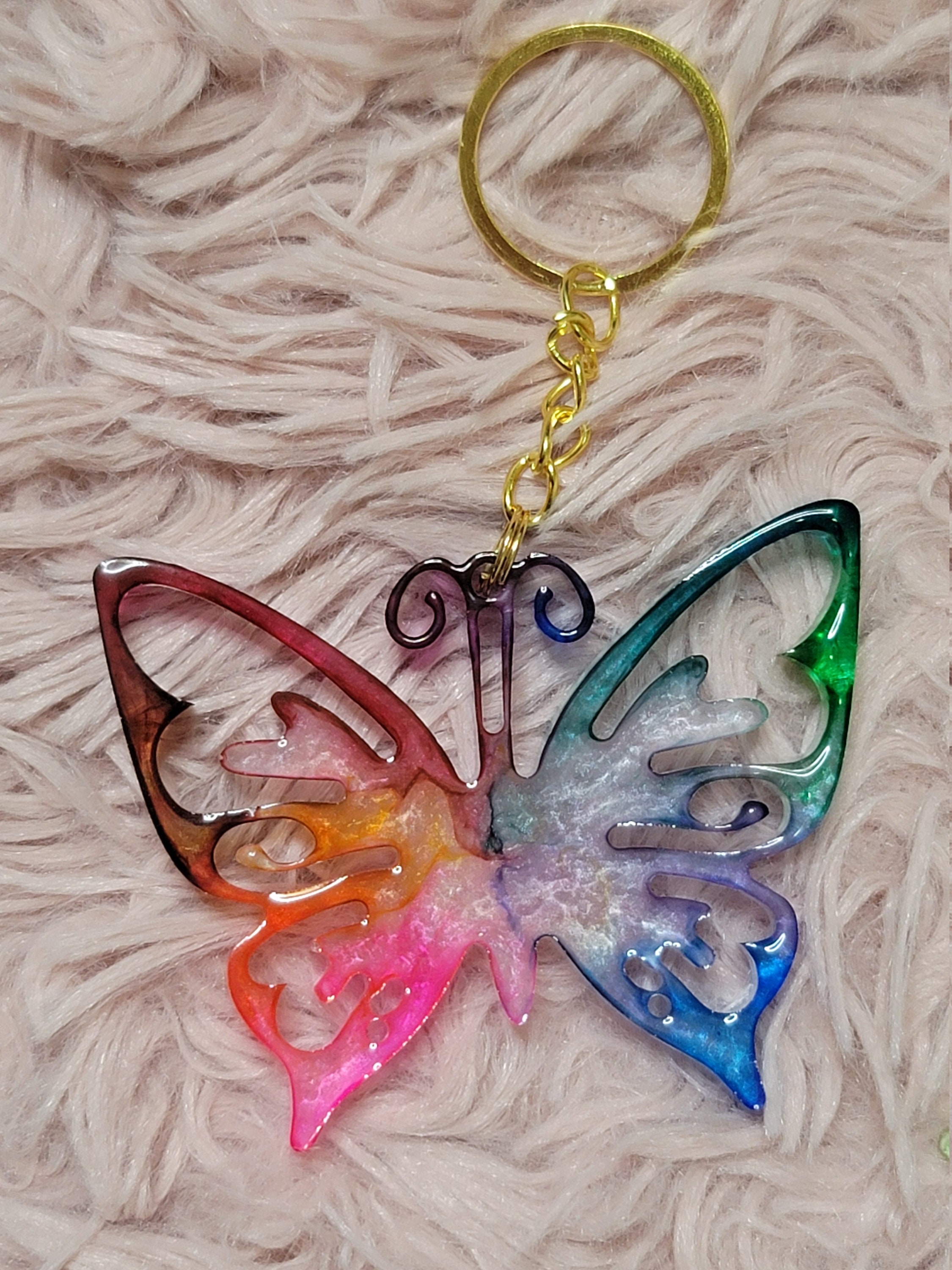  MYVZO Llavero colorido con diseño de mariposas esmaltadas para  coche, accesorios de bolsa para mujer, regalo : Ropa, Zapatos y Joyería