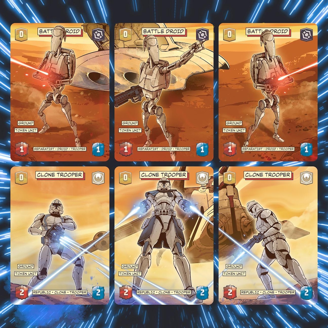 Battle Droid/clone Trooper Tokens | Star Wars: Unlimited (SWU) Double ...
