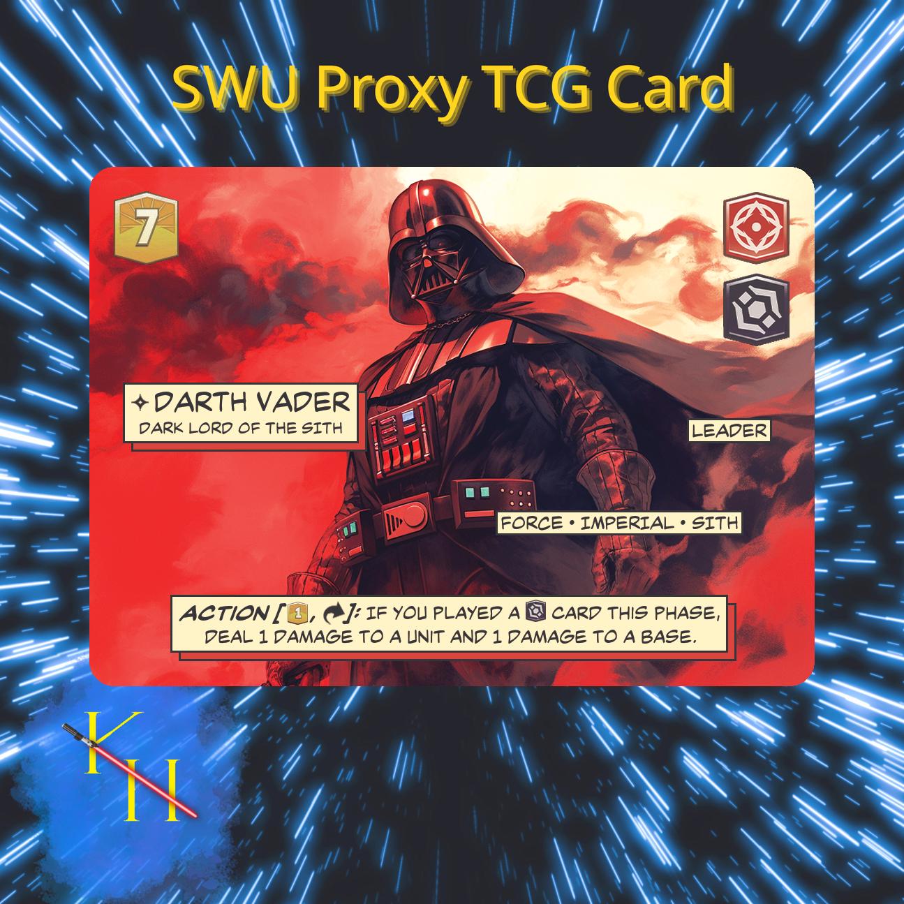 Darth Vader - Dark Lord of the Sith | SWU Leader Proxy Card | SOR
