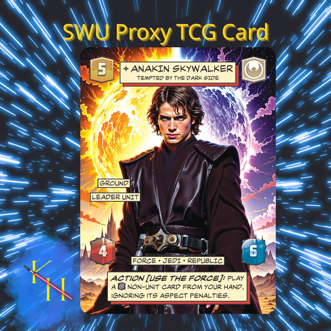 Anakin Skywalker - Tempted by the Dark Side | SWU Leader Proxy