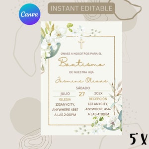 Bautismo Invitación (Spaans/Español)