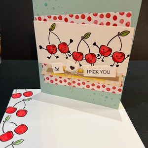 Funny Handmade Thinking of You Card: Cherry Pun