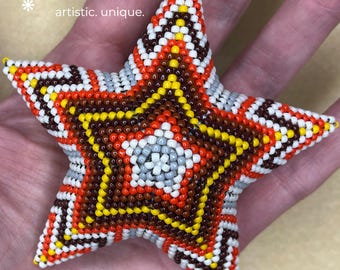 3D Peyote-stjärnmönster: Handledning för nybörjarpärlor (digital nedladdning)