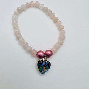 Dainty pink glass bead bracelet