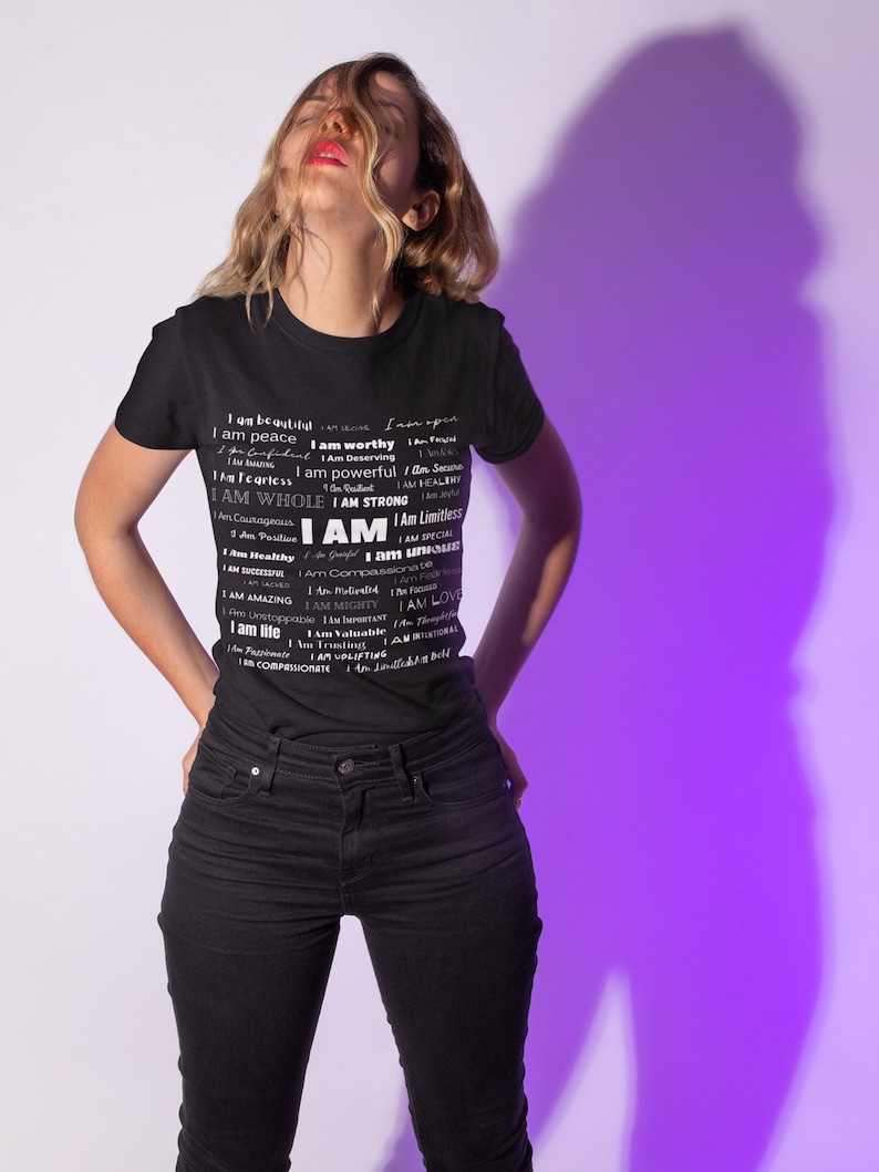 I AM' T-Shirt: Empowerment Apparel for Positive Self-Expression, Wear Your Affirmations image 2