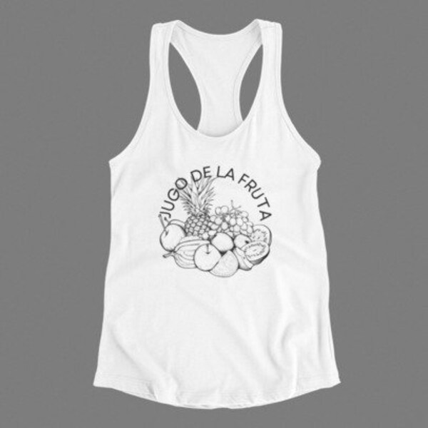 Jugo Del La Fruta  RacerBack Tank |Boho Style for the Conscious Woman, Comfortable, Chic