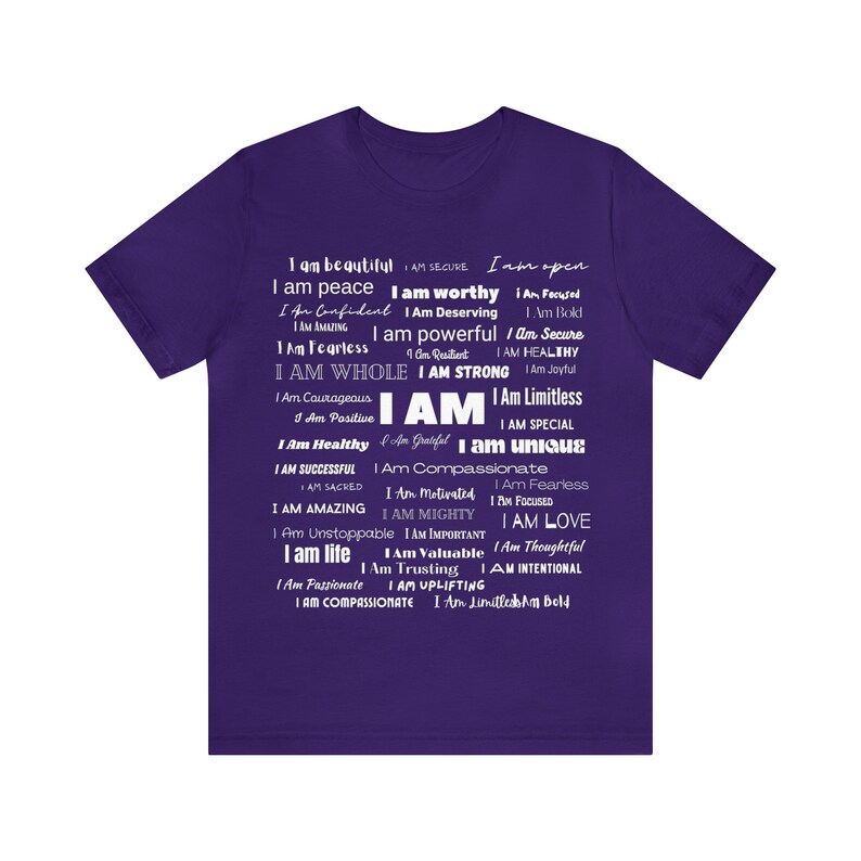 I AM' T-Shirt: Empowerment Apparel for Positive Self-Expression, Wear Your Affirmations image 9