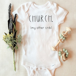 Church Baby Onesie, Christian Baby Onesie, Religious Baby Onesie, Gender Neutral Baby Onesie,