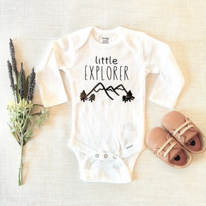 Little Explorer Baby Onesie, Outdoorsy Baby Onesie, Active Baby Onesie, Gender Neutral Baby Onesie, Baby Bodysuit