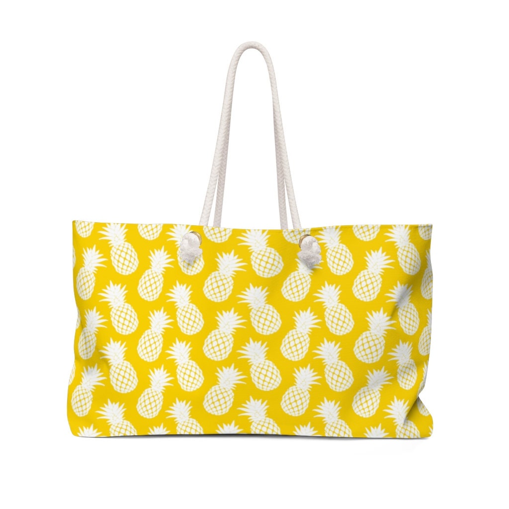 yellow beach tote