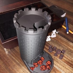 Dice Tower | DND Castle Dice Tower | for all dice sizes | Board Games
