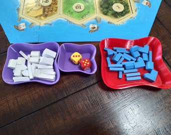 Board Game Piece Trays, Token Organizer, Dice Tray Set
