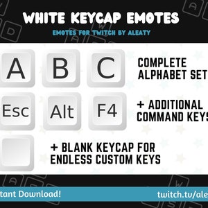 Keycap Emotes / Twitch Emote / Letter Emotes / Streamer / Streaming