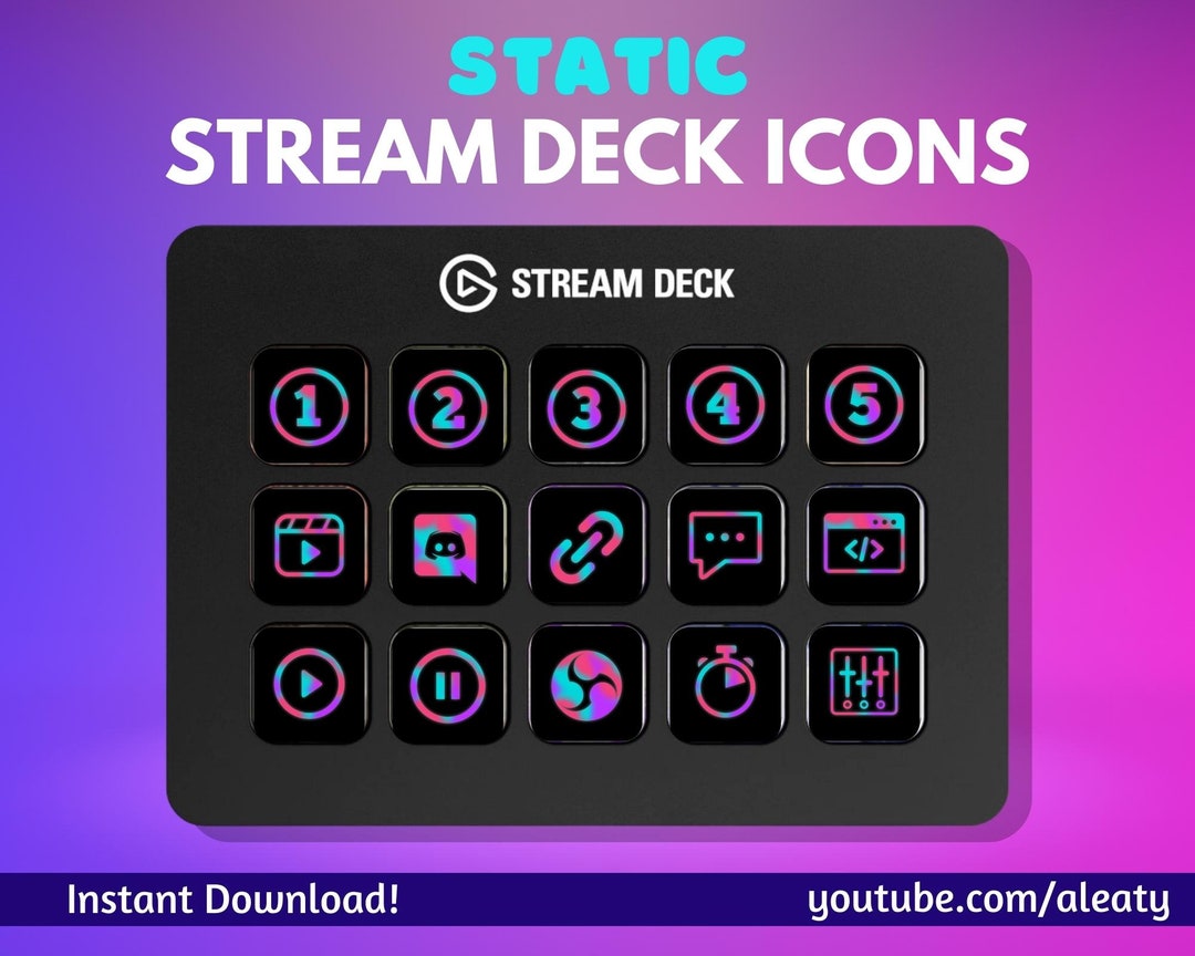 Stream Deck Icons / Neon Icons / Streaming Icons / Twitch Icons ...