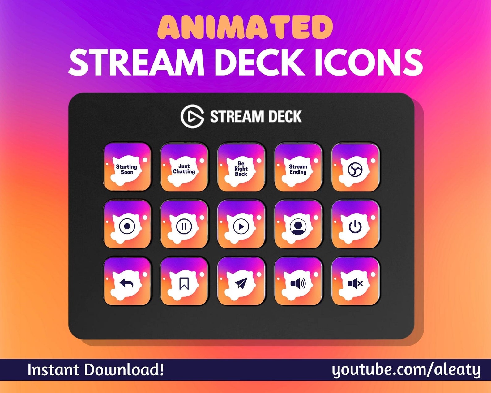 Animated Stream Deck Icons / Animated Paint Icons / Animated Icons ...